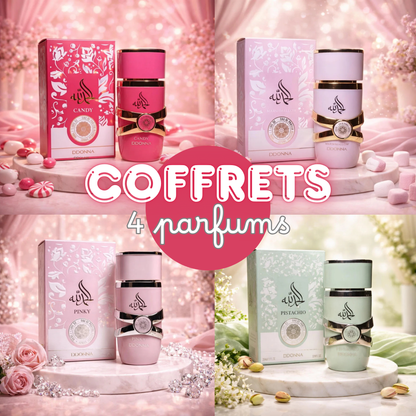 Coffrets 4 parfums - Pinky , Candy, Marshmallow & Pistachio